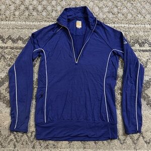 Icebreaker Blue Half-Zip Sweatshirt